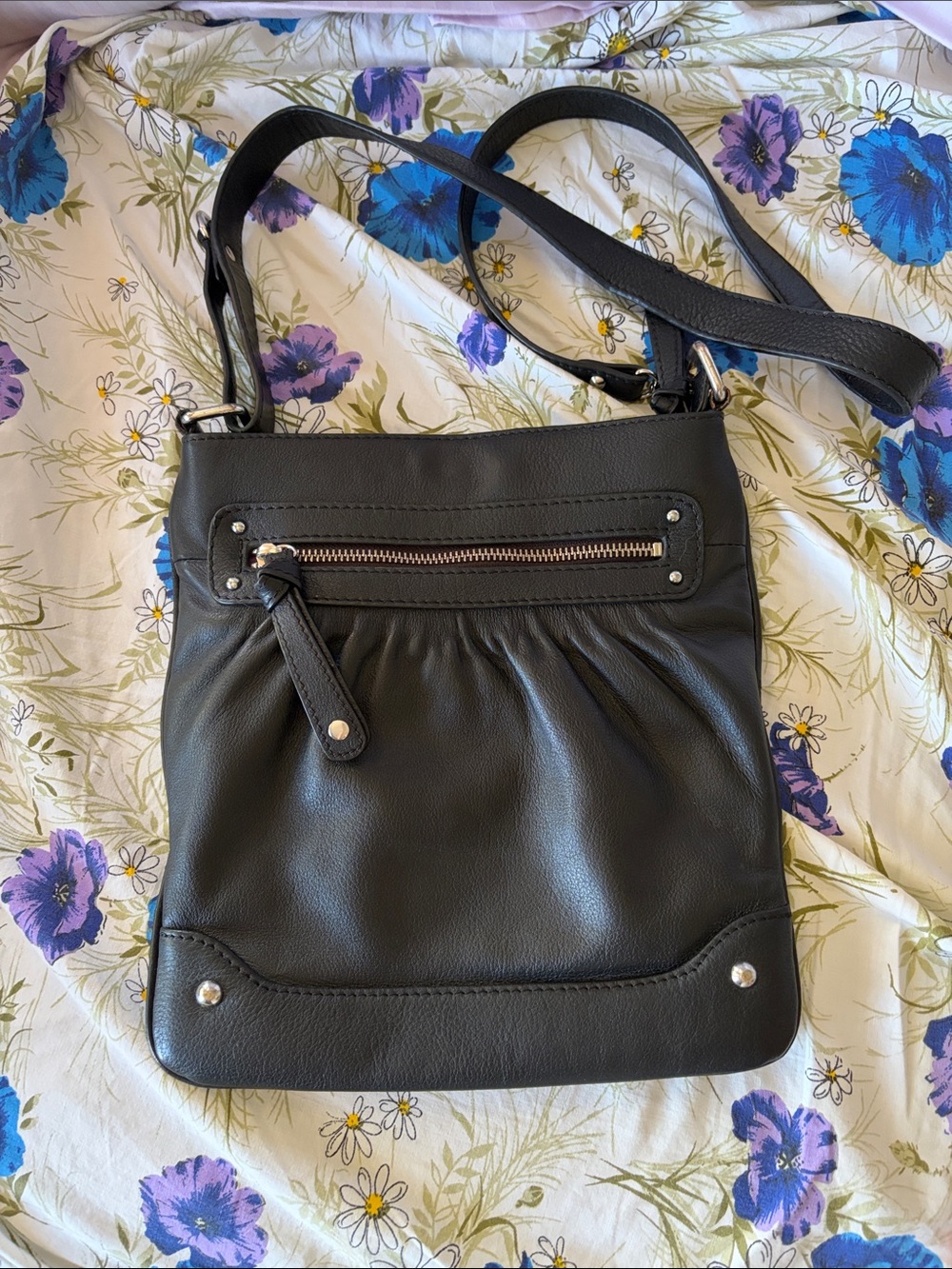 Kate Landry Crossbody Bag with Front Zip Pocket